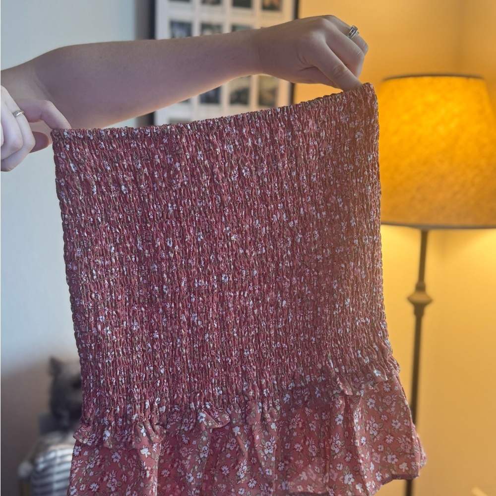 Floral Red Skirt